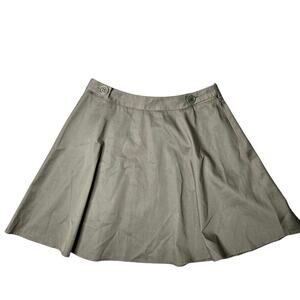 Ulla Johnson Green Pleated Skater Skirt Size: 8